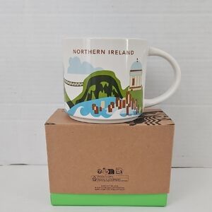 Starbucks Northern Ireland NWT Green Blue Scenic Design Coffee Tea Mug